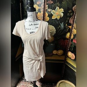 Story faux Wrap dress beige cream color size M